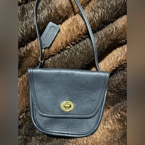 Vintage Coach bag navy small shoulder or crossbody